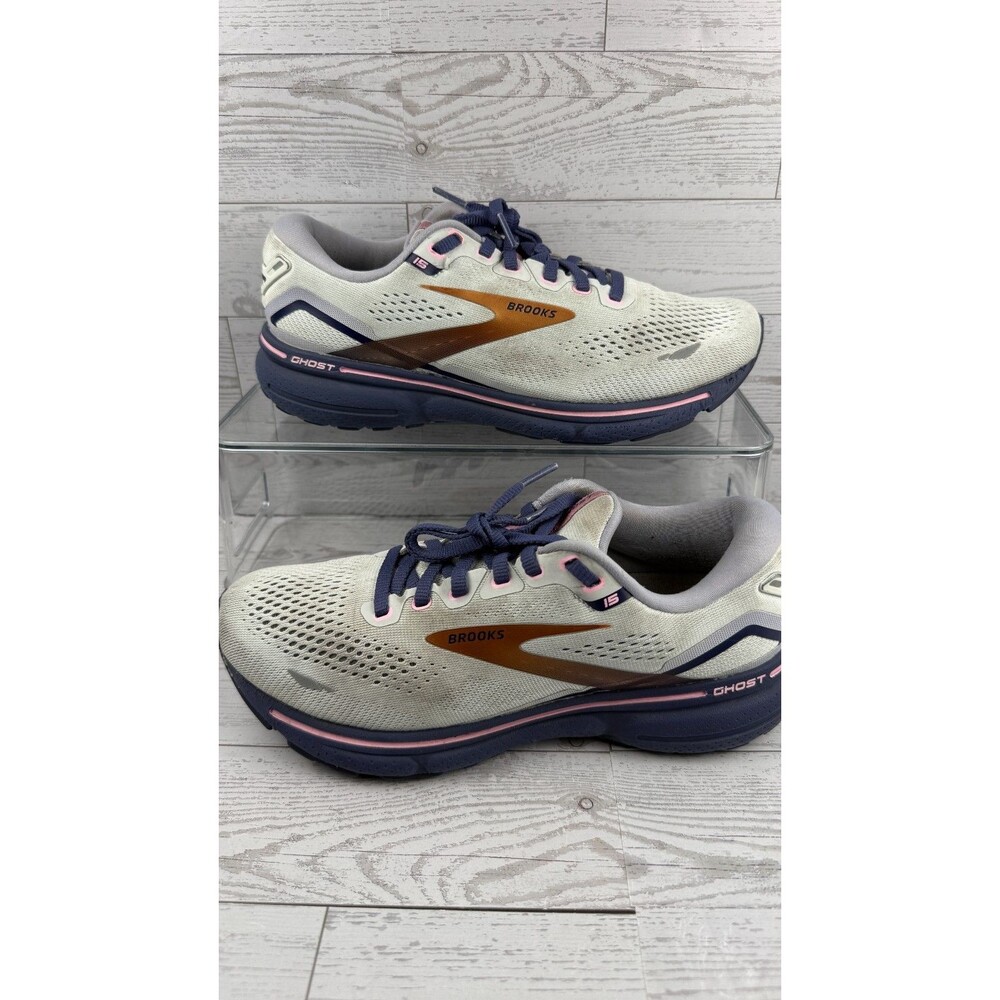 Brooks Ghost 15 1203801D492 Gray 7.5D Womens Sneakers Mesh Running Shoes #77